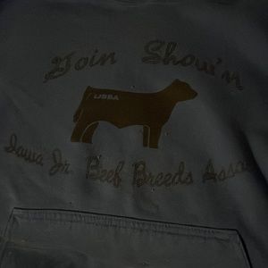 Blue cow hoodie